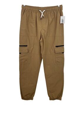 Colorful Planet Brown Cargo Pants Elastic Drawstring Waist Joggers Boys XXL
